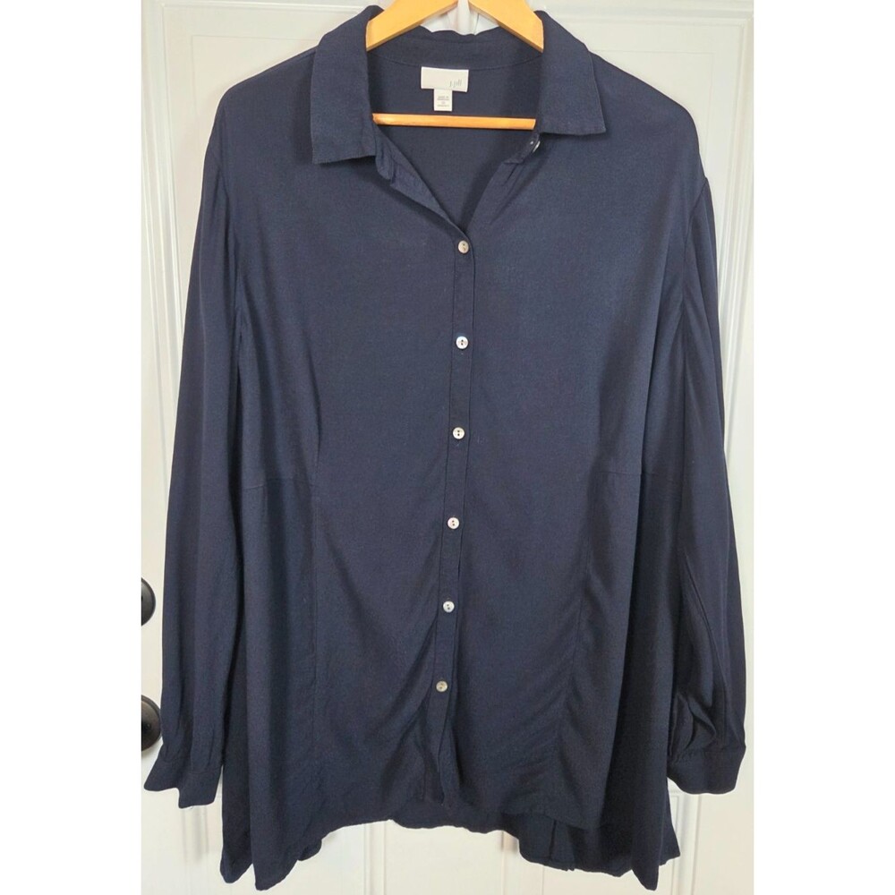 J. Jill Plus Size Long Sleeve Button-Up Blouse Top Size 2X